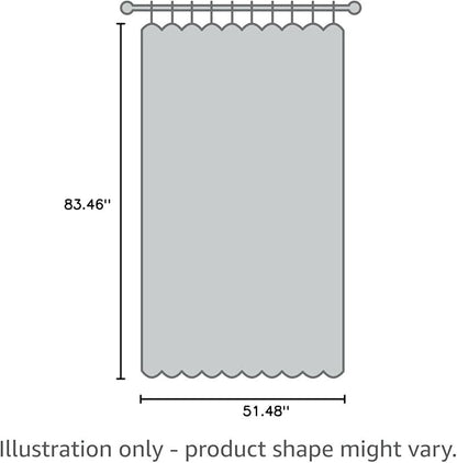 Joydeco Blackout Curtains 84 Inches Long 2 Panels Burg, Room Darkening Curtains for Bedroom, 100% Black Out Textured Thermal Drapes Privacy Protection 2 Panels Set(W52 x L84 Inch, Charcoal Grey)