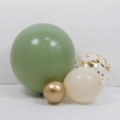 Sage Green and White Gold Balloons Arch Garland Kit 164Pcs Different Sizes Balloons 18 10 5 Inch for Baby Shower Bridal Shower Birthday Wedding Party Decorations
