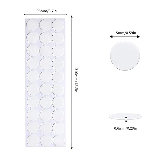 Adhesive Stick dots Two-Sided Sided Mounting Putty Stick Tack for Wall Hanging Crafts Balloons Festival Party Decorations,Clean Removable(0.59"*0.59"-500)