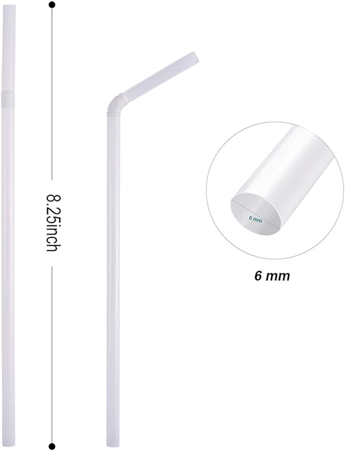 100 Count 100% Plant-Based Compostable PLA Straws - Plasticless Biodegradable Flexible Drinking Straws- A Fantastic Eco Friendly Alternative to Plastic Straw