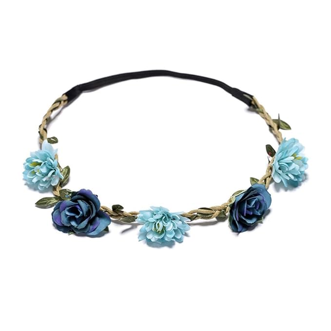 Women Headpieces Collection Accessories - 4PCS Boho Hair Wreaths, Flower Crowns, Tiaras for, Brides, Bridesmaids, Flower Girls, Weddings (A001-4PC)