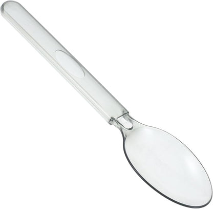 100pcs Disposable Party Spoons Individually Wrapped Plastic Dessert Ice Cream Cake Spoons for Home Restaurant Events Portable Lightweight and Safe