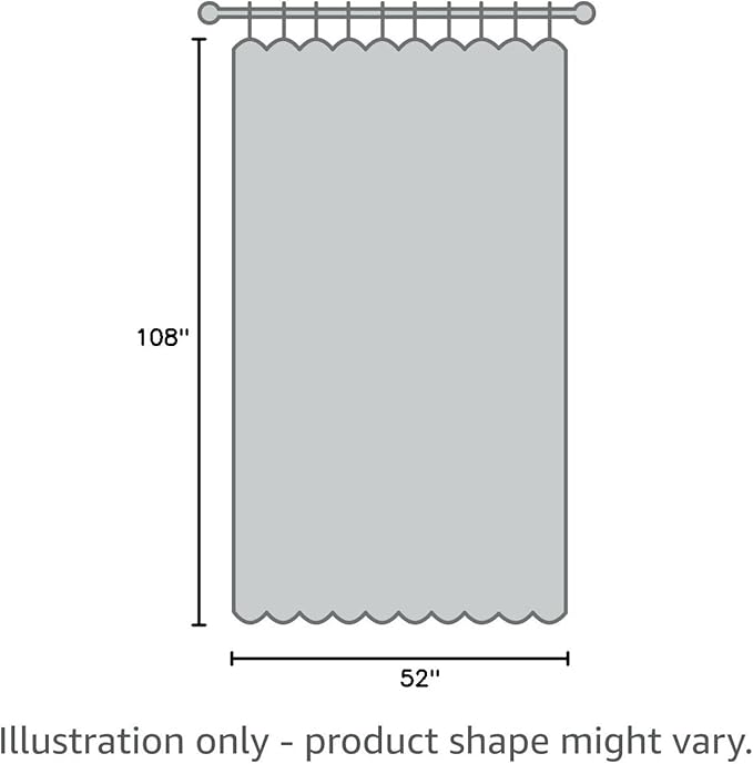 Joydeco Blackout Curtains 108 Inches Long 2 Panels Burg, Room Darkening Curtains for Bedroom, 100% Black Out Textured Thermal Drapes Privacy Protection 2 Panels Set(W52 x L108 Inch, Charcoal Grey)