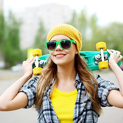 Pibupibu 10/20 Packs Adults Wholesale Neon Colors Square Retro Style Party Favors Sunglasses