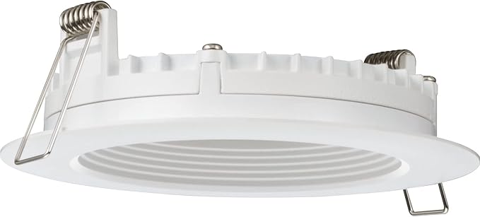 Juno LED Recessed Lights 4 Inch Round Wafer Downlight, 5-in-1 Switchable White Color Temperature, 120 Volts, 4-Inch Regressed Trim, Matte White (WF4 SWW5 90CRI CP6 MW M2)