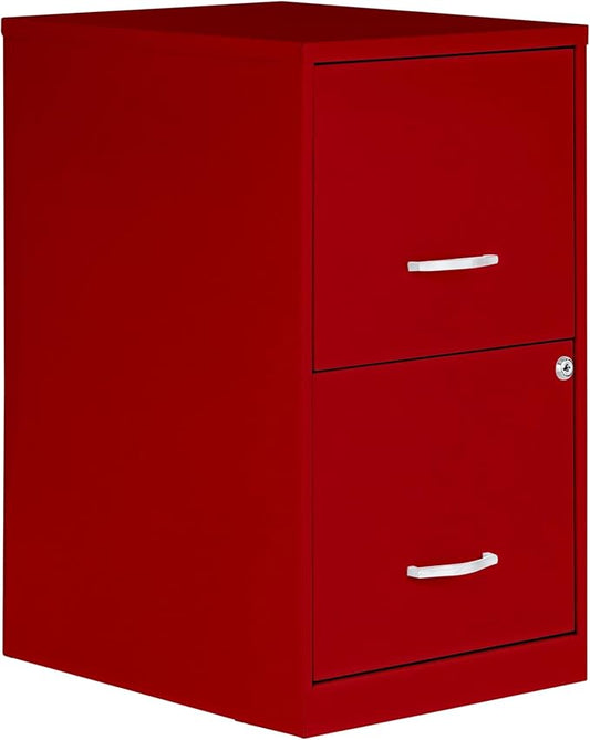 2 Drawer Locking Filing Cabinet | Pre-Assembled Steel Construction | Space-Saving Design is Perfect for Home and Small Office | Letter-Size | Assembled in North America