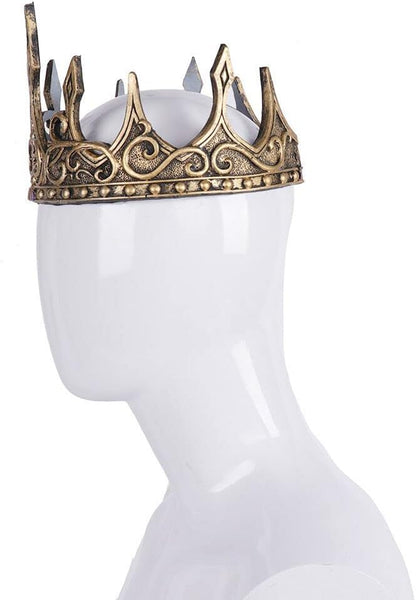 Regal King's Crown,Adjustable Royal Crown Prince Tiara,Medieval King Costume Accessories for Adult