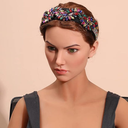 Rhinestone Headbands for Women - Baroque Crystal & Jeweled Decorative Headbands for Girls & Women (colorful)