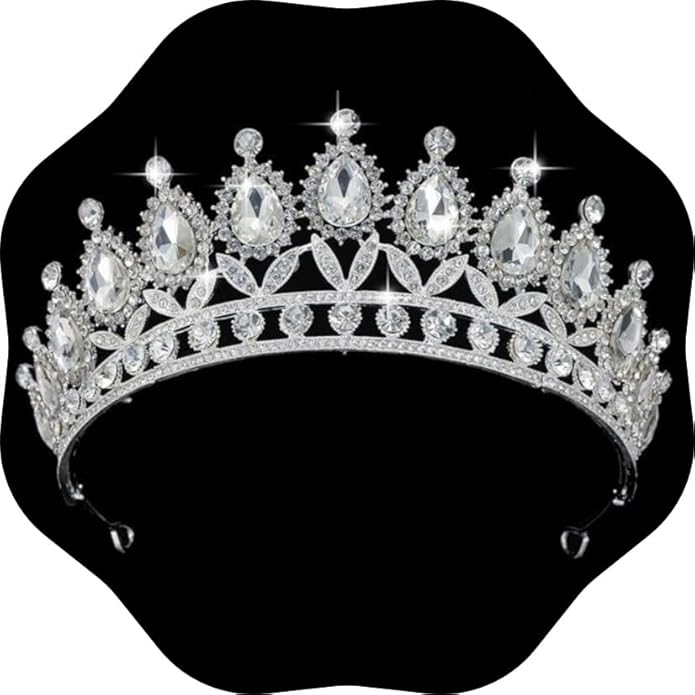 Kamirola Tiaras Princess Crown for Women and Girls Crystal Headbands for Bridal, Princess for Wedding and Party(TR21)