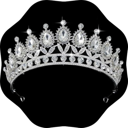 Kamirola Tiaras Princess Crown for Women and Girls Crystal Headbands for Bridal, Princess for Wedding and Party(TR21)