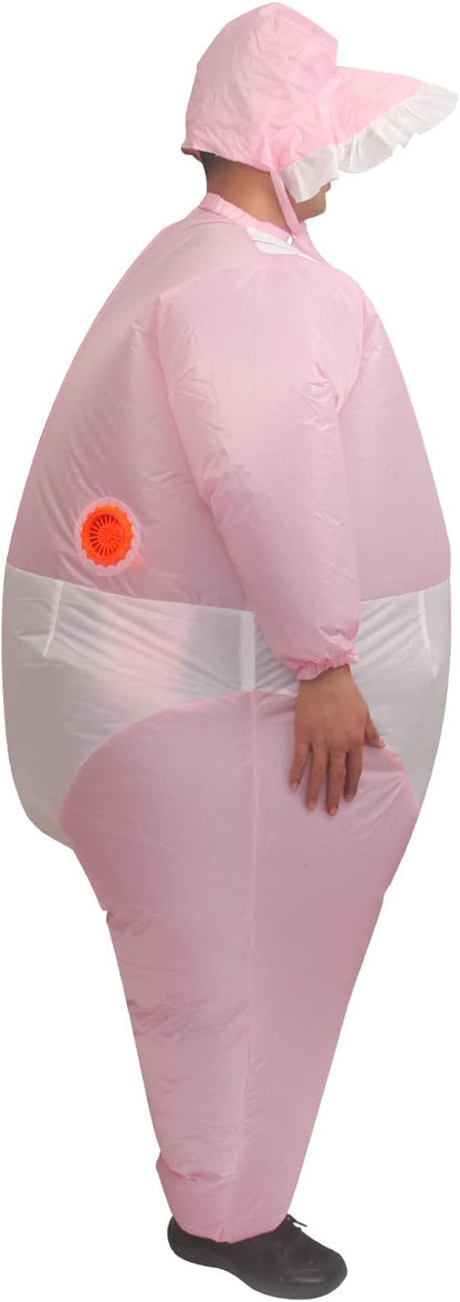 IRETG Inflatable Baby Costume for Adults Funny Blow Up Costume for Baby Shower Gender Reveal Party