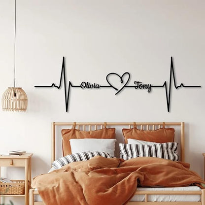 Personalize Infinity Metal Sign, Infinity Heart Metal Wall Art, Custom Infinity Metal Name Sign, Family Wall Decor, Infinity Decor, Anniversary, Wedding Gifts, Infinity Sign Metal Art, Wall Décor