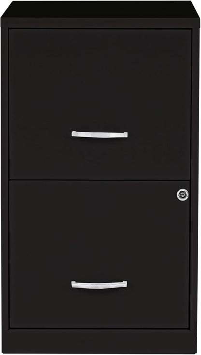 2 Drawer Locking Filing Cabinet | Pre-Assembled Steel Construction | Space-Saving Design is Perfect for Home and Small Office | Letter-Size | Assembled in North America