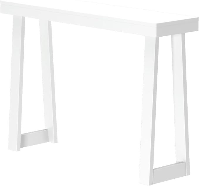Plank+Beam Classic 46 Inch Console Table, Solid Pine Wood Entryway Table, Narrow Sofa Table for Hallway or Living Room, White