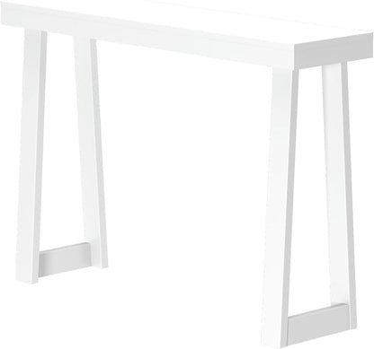 Plank+Beam Classic 46 Inch Console Table, Solid Pine Wood Entryway Table, Narrow Sofa Table for Hallway or Living Room, White
