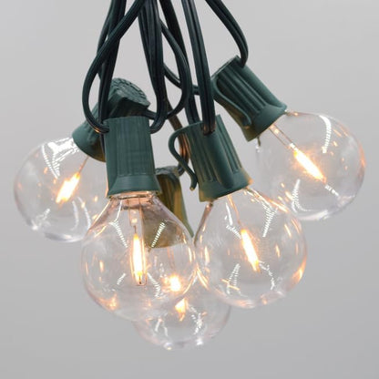Hometown Evolution, Inc. G50 2" LED Plastic Filament Outdoor Patio String Lights with 0.6 Watt Light Bulbs (G50 LED Plastic - Green Wire, 50 ft)