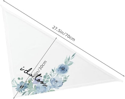 I Do Too Dog Wedding Bandana,Married Puppy Pet Bandanas Accessories,Wedding Photo Prop for Dog Lover Pet Scarf Accessories (Blue Flowers)