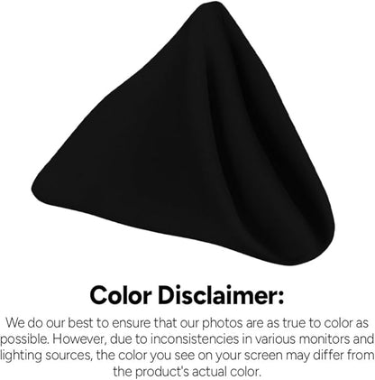 Black Cloth Napkins Bulk (Pack of 24) - 100% Polyester Dinner Linen Napkins Cloth Washable & Reusable - Durable with Hemmed Edges - Ideal for Parties and Weddings (17x17 Inches)