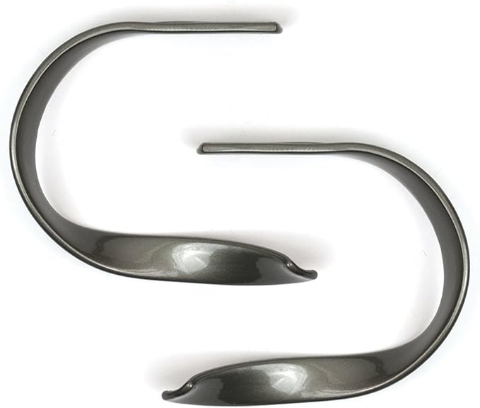 Sashay Metal Curtain Holdback Set of 2, Pewter – Additional Colors Available - Universal Style, Window Treatments, Easy Installation, Curtain Tiebacks, Wall Mounted, Drapery for Home, Bedroom, Office