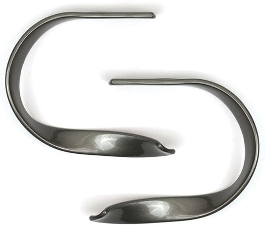 Sashay Metal Curtain Holdback Set of 2, Pewter – Additional Colors Available - Universal Style, Window Treatments, Easy Installation, Curtain Tiebacks, Wall Mounted, Drapery for Home, Bedroom, Office