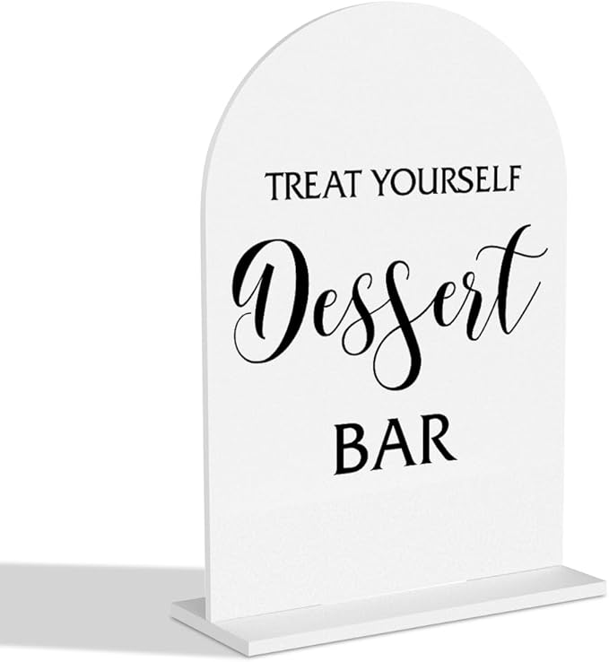 Dessert Table Sign Dessert Bar Sign Wedding Table Signs for Engagement Bridal Shower Birthday Party Candy Bar Desk Decorations Clear Acrylic Decor