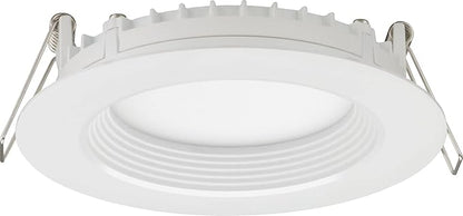 Juno LED Recessed Lights 4 Inch Round Wafer Downlight, 5-in-1 Switchable White Color Temperature, 120 Volts, 4-Inch Regressed Trim, Matte White (WF4 SWW5 90CRI CP6 MW M2)