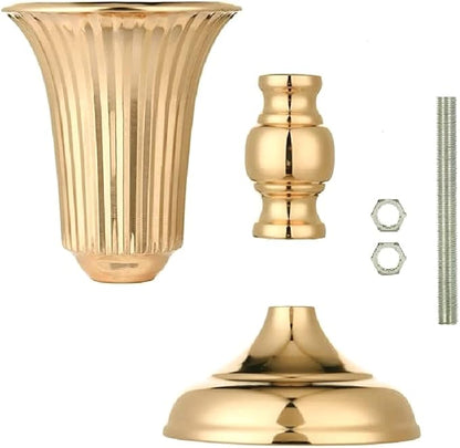 2 Pcs Gold Vase Centerpiece Table Decorations - Metal Tabletop Flower Stand, Wedding Decorations for Reception, 10.7in Trumpet Tall Flower Vase for Birthday, Weddings, Anniversary Ceremony, Home Decor