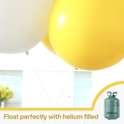 PartyWoo Yellow Balloons 4pcs 36 Inch Yellow Latex Helium Balloons for Birthday Baby Shower Graduation Sunflower Anniversary Engagement Bee Hawaiian Beach Lemon Theme Party Decorations Yellow-Y55
