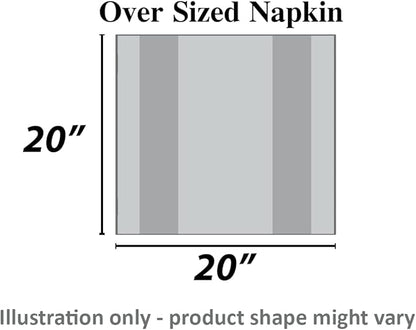 Urban Villa Cloth Napkins 100% Cotton Dinner Napkins Highly Absorbent 20x20 Inches (Set of 12) Majestic Checks Reusable Washable Soft Durable Premium Napkins Ideal for Home Wedding Parties