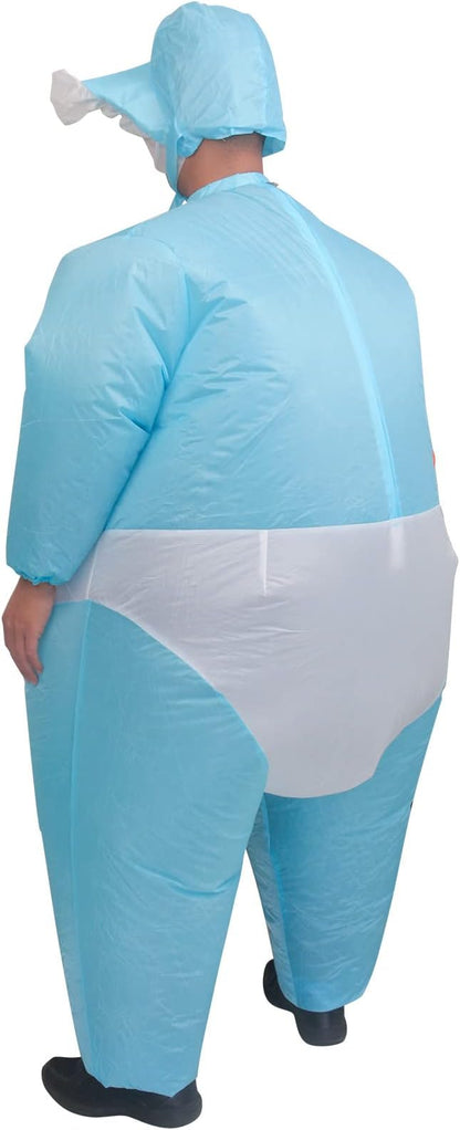 IRETG Inflatable Baby Costume for Adults Funny Blow Up Costume for Baby Shower Gender Reveal Party