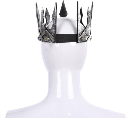 Regal King's Crown,Adjustable Royal Crown Prince Tiara,Medieval King Costume Accessories for Adult
