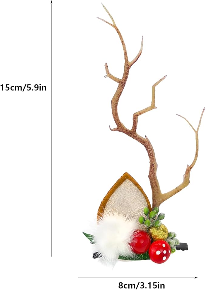 TOECWEGR Christmas Reindeer Antlers Headband Hair Clips Hair Hoop Girl Holiday Beauty Headdress