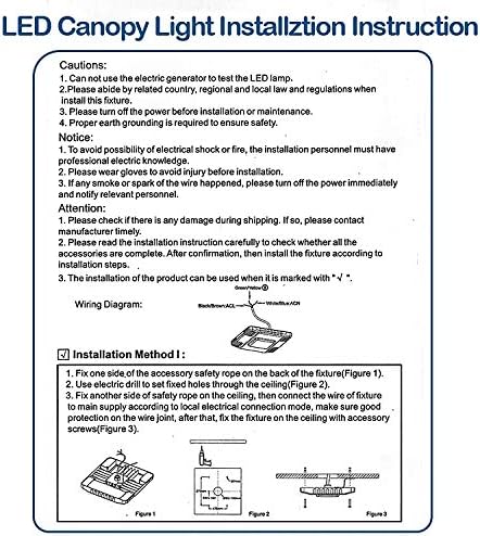 LED Canopy Lights 240W 33600 Lumens 5000K Daylight White 850W HID/MH Equivalent,Die Cast Aluminum Waterproof IP65,Commercial Area & Outdoor Lighting,Ceiling Lighting Fixtures (5 Pack)