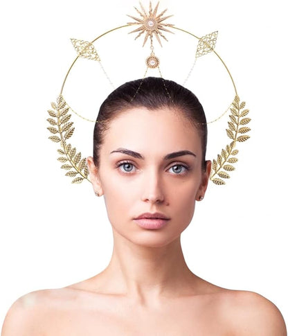 Bubbmi Women Halo Goddess Headband Costume Masquerade Headwear
