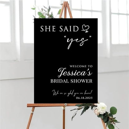 Bridal Shower Welcome Yard Sign, Wedding Shower Welcome Board, Custom Bridal Shower Sign, Elegant Bridal Shower Decor Board#3
