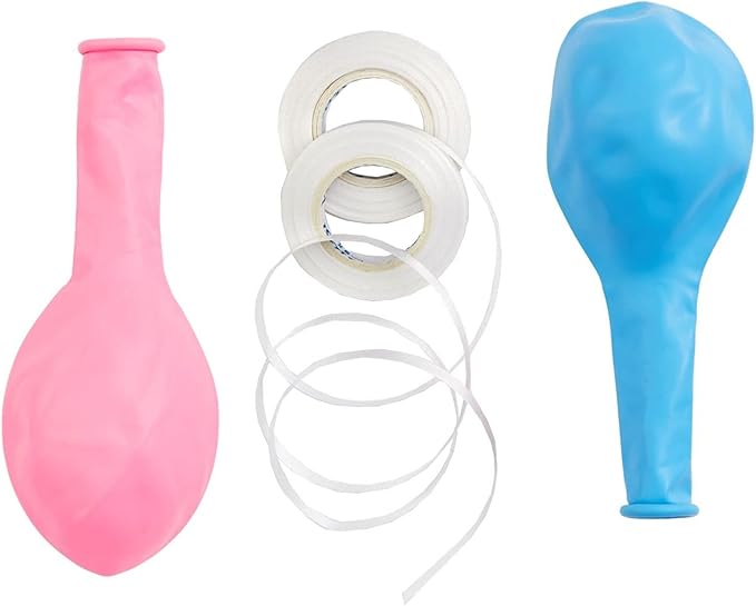 BLUE PANDA Gender Reveal Decorations Balloon Set - 100 Pink & Blue, 12 in, 32.8 ft Ribbon - Gender Reveal Party, Baby Shower & Birthday Party - Includes Balloon Ribbon
