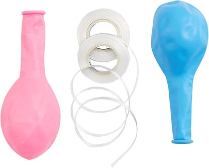 BLUE PANDA Gender Reveal Decorations Balloon Set - 100 Pink & Blue, 12 in, 32.8 ft Ribbon - Gender Reveal Party, Baby Shower & Birthday Party - Includes Balloon Ribbon