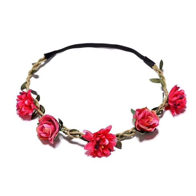 Women Headpieces Collection Accessories - 4PCS Boho Hair Wreaths, Flower Crowns, Tiaras for, Brides, Bridesmaids, Flower Girls, Weddings (A001-4PC)