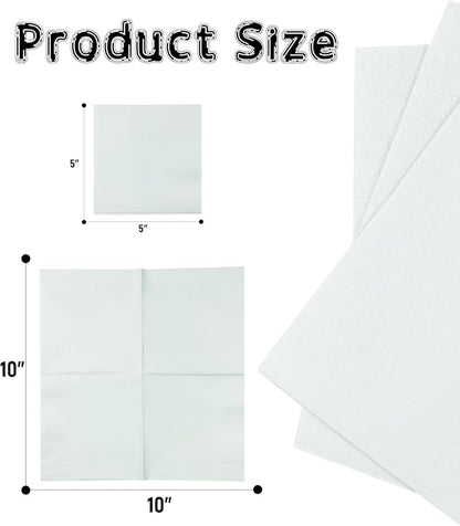 Sage Green Cocktail Napkins 5 * 5inch disposable Beverage Napkin paper for Cocktail, Wedding, Dinner，Birthday Party Dessert Wine Paper Napkins（ 120 Count）