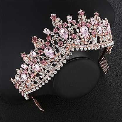 Vintage Baroque Crown Tiara Diadem Wedding Crystal Rhinestone Crown And Tiaras Bridal Hair Jewelry Wedding Hair Accessories