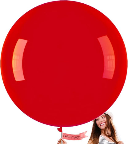 PartyWoo Red Balloons 4pcs 36 Inch Red Helium Balloons for Birthday Graduation Bachelorette Citizenship Firefighter Strawberry Anniversary Cherry Casino Movie Theme Party Decorations Red-Y57