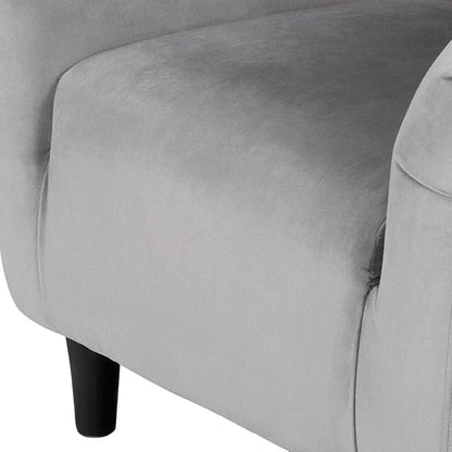 Yaheetech Barrel Chairs, Furry Accent Chairs with Soft Padded Armrest for Living Room Bedroom Waiting Room Office, Set of 2, Gray