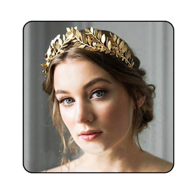 Chargances Goddess Headband Costume Leaf Branch Hair Band Crown Bridal Wedding Headpiece Bohemia Hairpiece for Women
