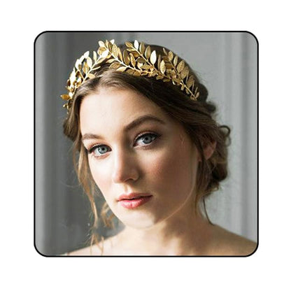 Chargances Goddess Headband Costume Leaf Branch Hair Band Crown Bridal Wedding Headpiece Bohemia Hairpiece for Women