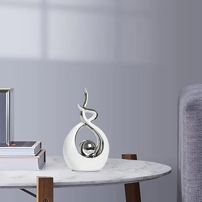 Norrclp Home Decor Modern Abstract Art Ceramic Statue Table Decorations for Dining Room Living Room Office Centerpiece