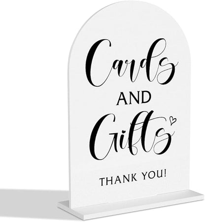 Cards And Gifts Sign,Gift Table Sign, Wedding Signs for Wedding Bridal Shower Ceremony Reception Event Party Acrylic Decor