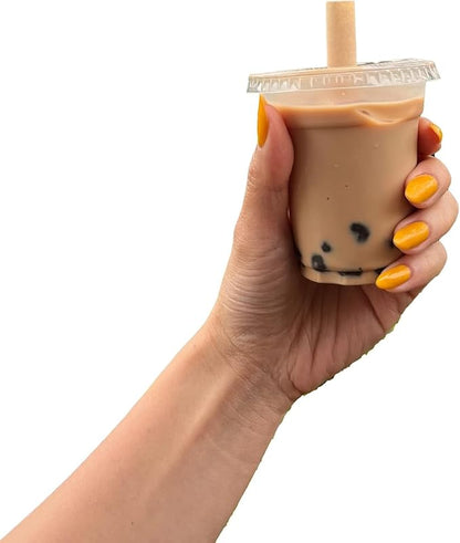 Pandaboard™ Compostable - Short - Bamboo Boba/Milkshake/Smoothie Straws - Unwrapped - bag of 100