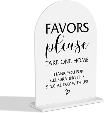 Please Take One Sign Wedding Signs Wedding Favor Sign for Engagement Bridal Shower Ceremony Reception Event Birthday Party Clear Table Acrylic Decor