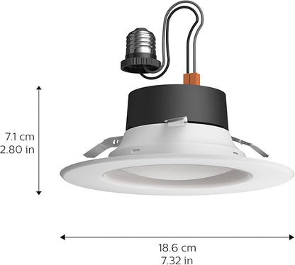Philips Hue Smart Recessed 5/6 Inch LED Downlight - White and Color Ambiance Color-Changing Light - 4 Pack - 1100LM - Control with Hue App - Compatible with Alexa, Google Assistant and Apple Homekit
