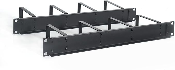 RIVECO 2PCS 1U Cable Management for Rack & Server Cabinet, Network Cord Wire Managing 19” Rack Mount 4 D-Rings Large Capacity